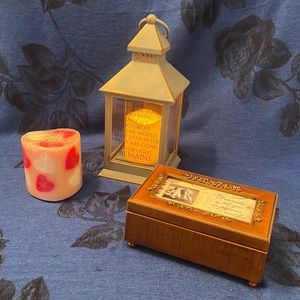 In Loving Memory  - Grief & Mourning Bundle - Music Jewelry Box Candle & Lantern